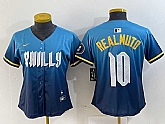 Women's Philadelphia Phillies #10 JT Realmuto Blue 2024 City Connect Limited Stitched Jersey,baseball caps,new era cap wholesale,wholesale hats